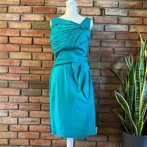 Suzi Chin for Maggie Boutique Sleeveless Dress with Pleating Detail Size 8